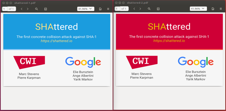 SHA-1已被证实不安全