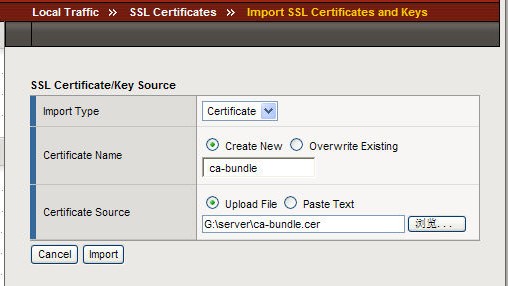 SSL Certificate List